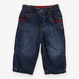 Blue jeans with red details