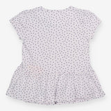 Tee white small spot tunic style SS 