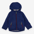 Coat Fleece Lined Navy with Striped Zip Pulls