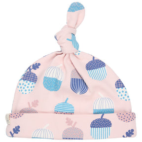 Knotted Hat Pink Acorns