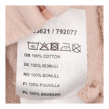 Zip sweater pink with frill neckline
