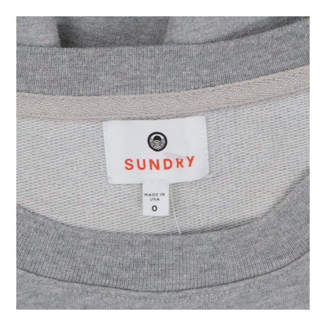 Sweatshirt Grey with Embroidered Flowers