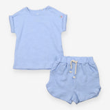 Blue T-shirt and Shorts Outfit Strawberry Sleeve