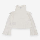 Cream off the shoulder Top