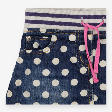 Blue Denim Polka Dot Skirt 