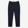 Smart Tailored Trousers Dark Navy Stretch Cotton