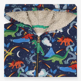 Hoodie zip dinosaurs fleece lining