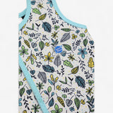 Cream & Blue Floral Wrapover Wetsuit