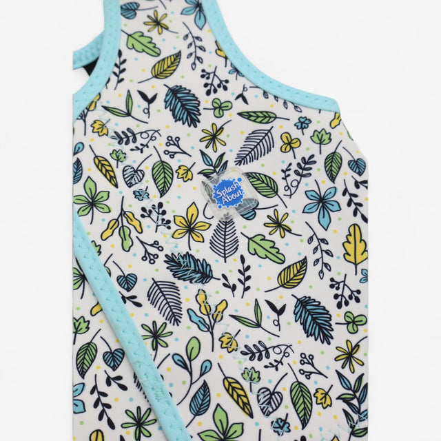 Cream & Blue Floral Wrapover Wetsuit