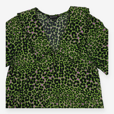 Fluro Animal Collar Midi Dress Multicolour Print