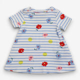 Tunic and Leggings Blue Stripe with Flowers and Sp