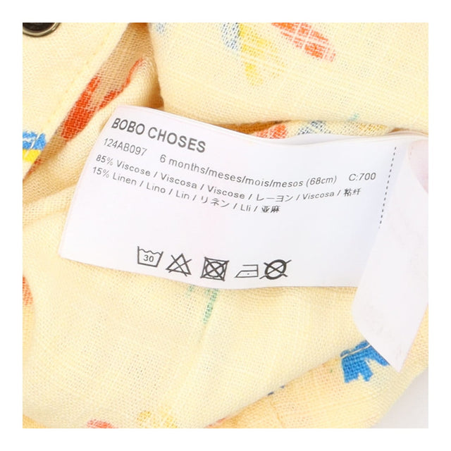 Romper Yellow Collared Muslin with Flower Print