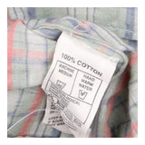 Pinafore Dress Cotton Plaid Sage Green Pink