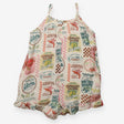 Playsuit cheesecloth market print