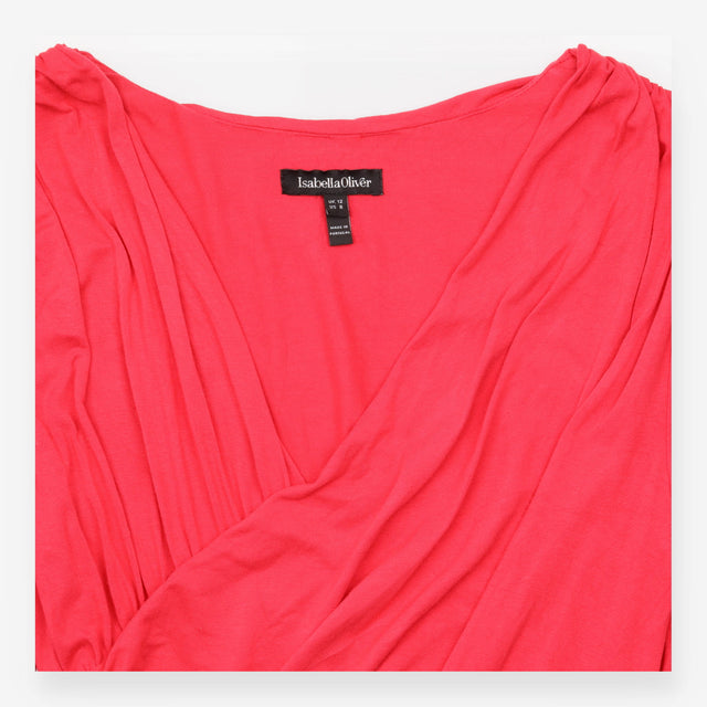 Isabella Oliver Magenta Ruched Wrap Maternity