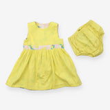 Summer dress pink with lemons with bloomers revers