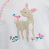 Applique fawn sleepsuit