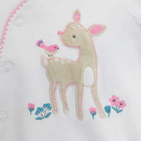 Applique fawn sleepsuit