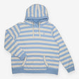 Hoodie Striped Pullover Light Blue Cream