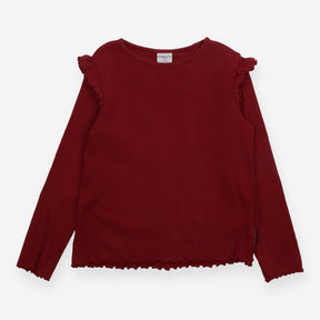 Burgundy Ribbed Long Sleeve