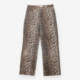 Leopard Print Organic Cotton Straight Leg Jeans