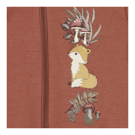 Brown sleep suit with little fox