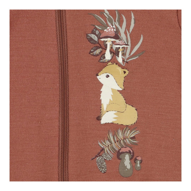 Brown sleep suit with little fox
