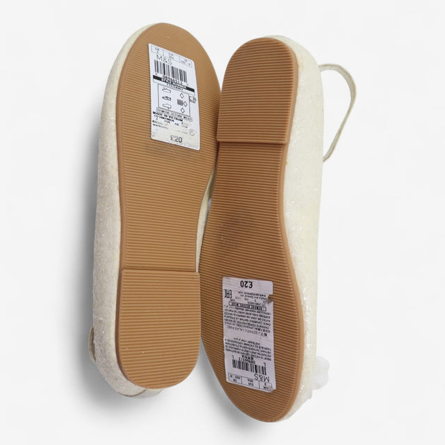 Cream Sequin Mary Janes 