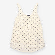 Kyra Polka Dot Cami Top Cream Black Spot