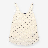 Kyra Polka Dot Cami Top Cream Black Spot
