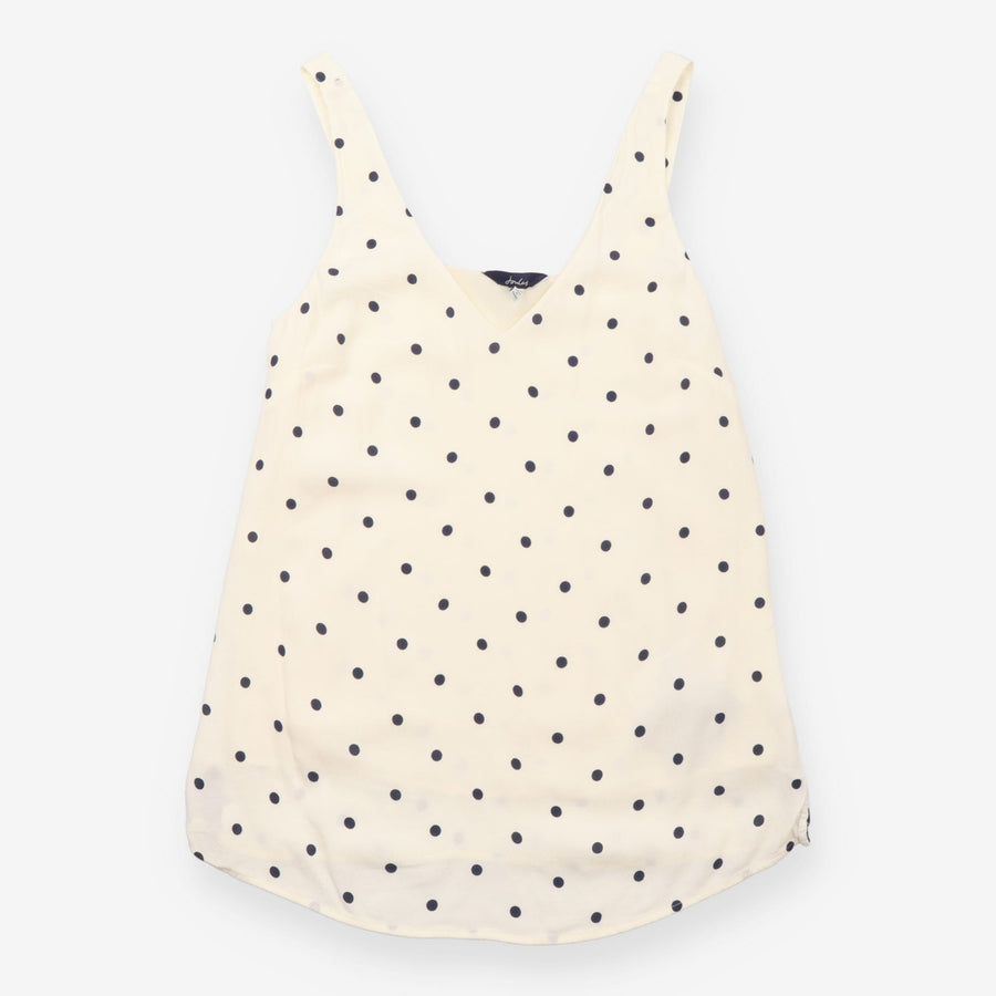 Kyra Polka Dot Cami Top Cream Black Spot