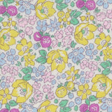 Purple and yellow smocked floral dress 
