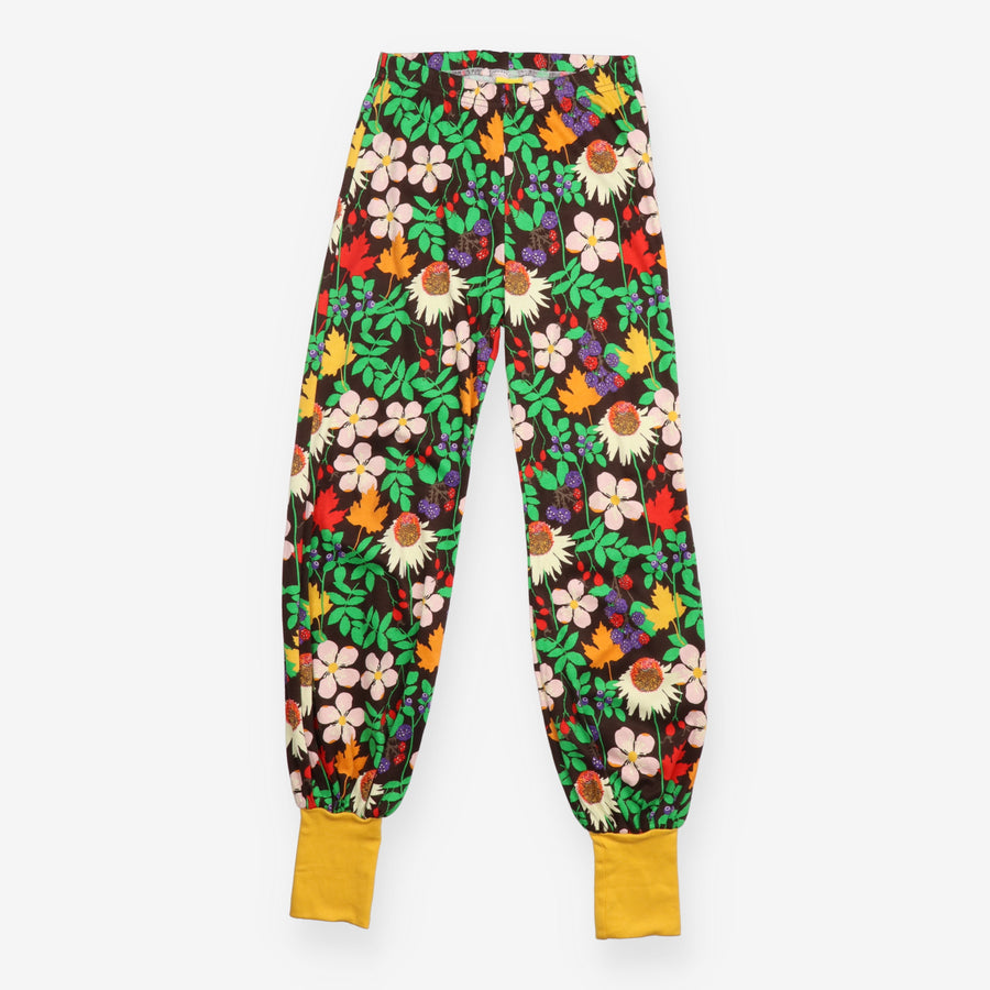 Leggings Brown Autumn Flowers