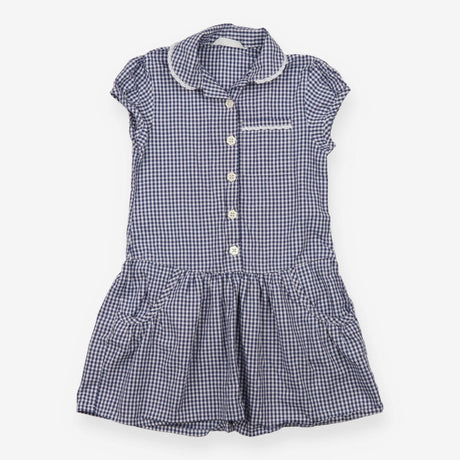 School summer dress 2pc blue check