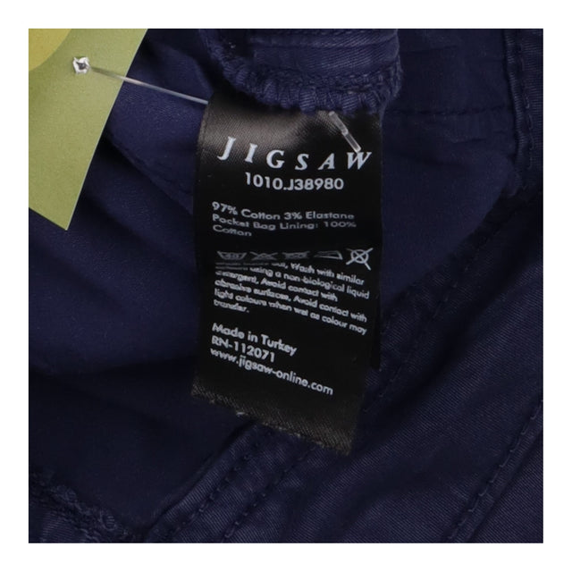 Dark Navy Blue 97% Cotton Stretch Chino High Waist