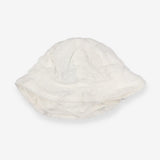 Sunhat White Frill Edge Flowers Embroidered