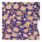 Dress Navy Blue Floral High Neck Long Sleeve