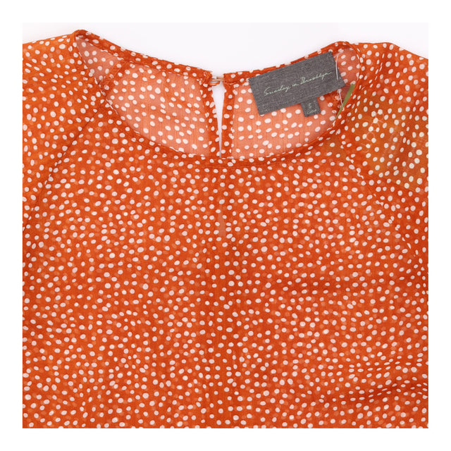 Sunday in Brooklyn Anthropologie Rust Polka Dot Pe
