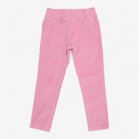 Cord pink pull up trousers