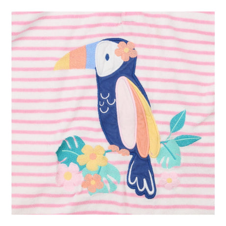Cover up towelling pink stripe toucan