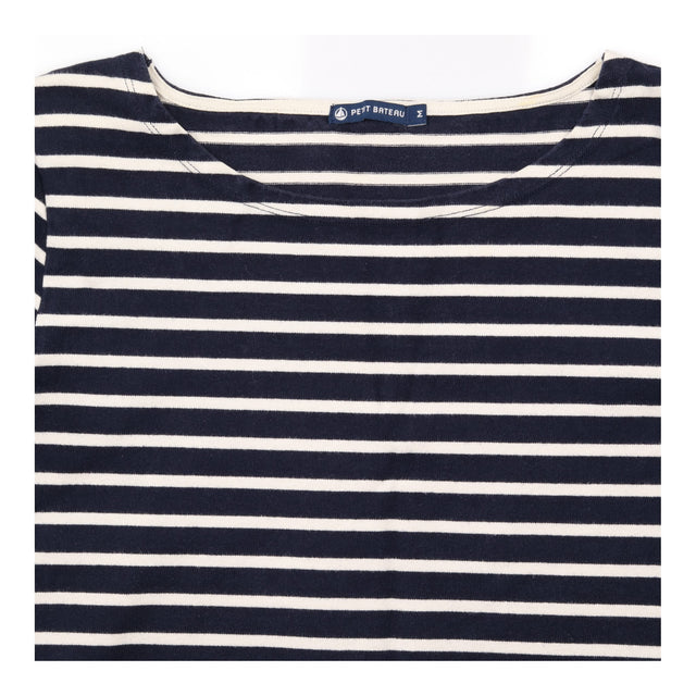 Navy White Breton Stripe 100% Cotton Asymmetric Pa