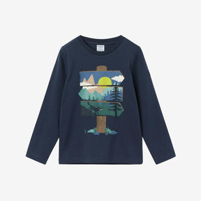 Adventure print long sleeve tee