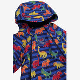Pramsuit Blue Stripe with Bright Dinosaurs