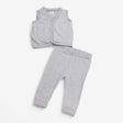 Knit sweater vest grey leggings set
