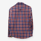 Boyfriend Check Shirt Purple Red Yellow Plaid Flan