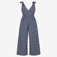 Jumpsuit Floral Tie Shoulder V Neck Wide Leg