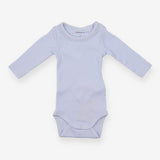 Bodysuit Blue Ribbed Lace Neckline