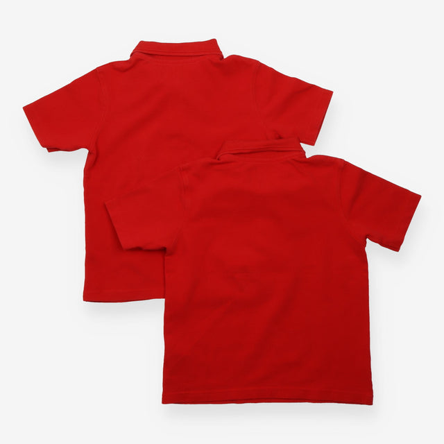 2 pack red polo shirts