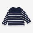 Navy Striped Collared Long Sleeve