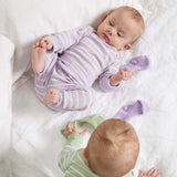 Lilac stripe baby leggings